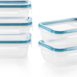 Reusable Plastic Lunch Storage Container with Multiple Compartments