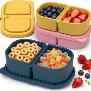 Reusable Silicone Food Container with Multiple Compartments
