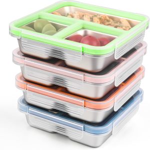 Stainless Steel Snack & Lunch Container with Multiple Compartments