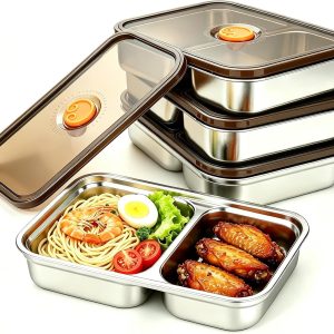 Stainless Steel Compartment Lunch Containers for Organized Meal Packing